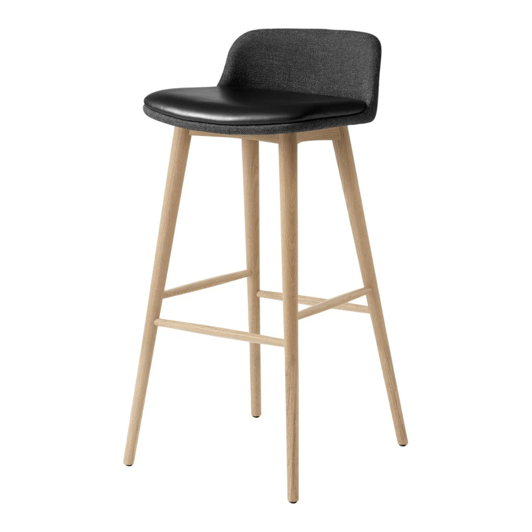 Rely HW127 Barstool - Mixed Upholstery - Oak Base