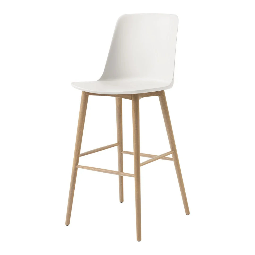 Rely HW133 Bar Chair - Wood Base - Image 2