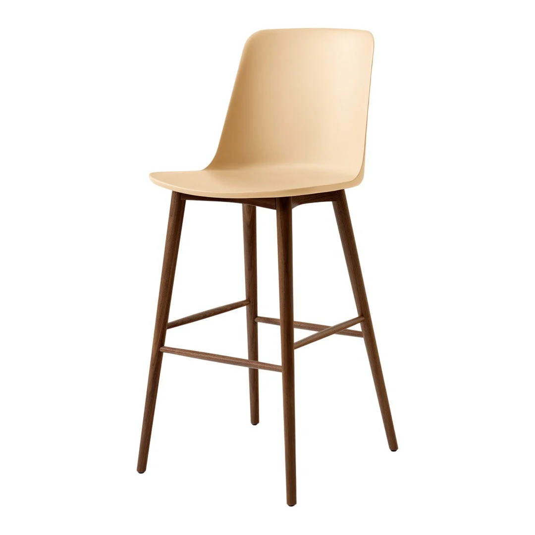 Rely HW133 Bar Chair - Wood Base - Image 3