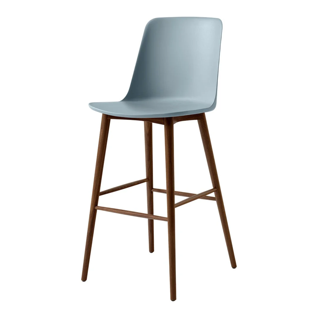 Rely HW133 Bar Chair - Wood Base - Image 5
