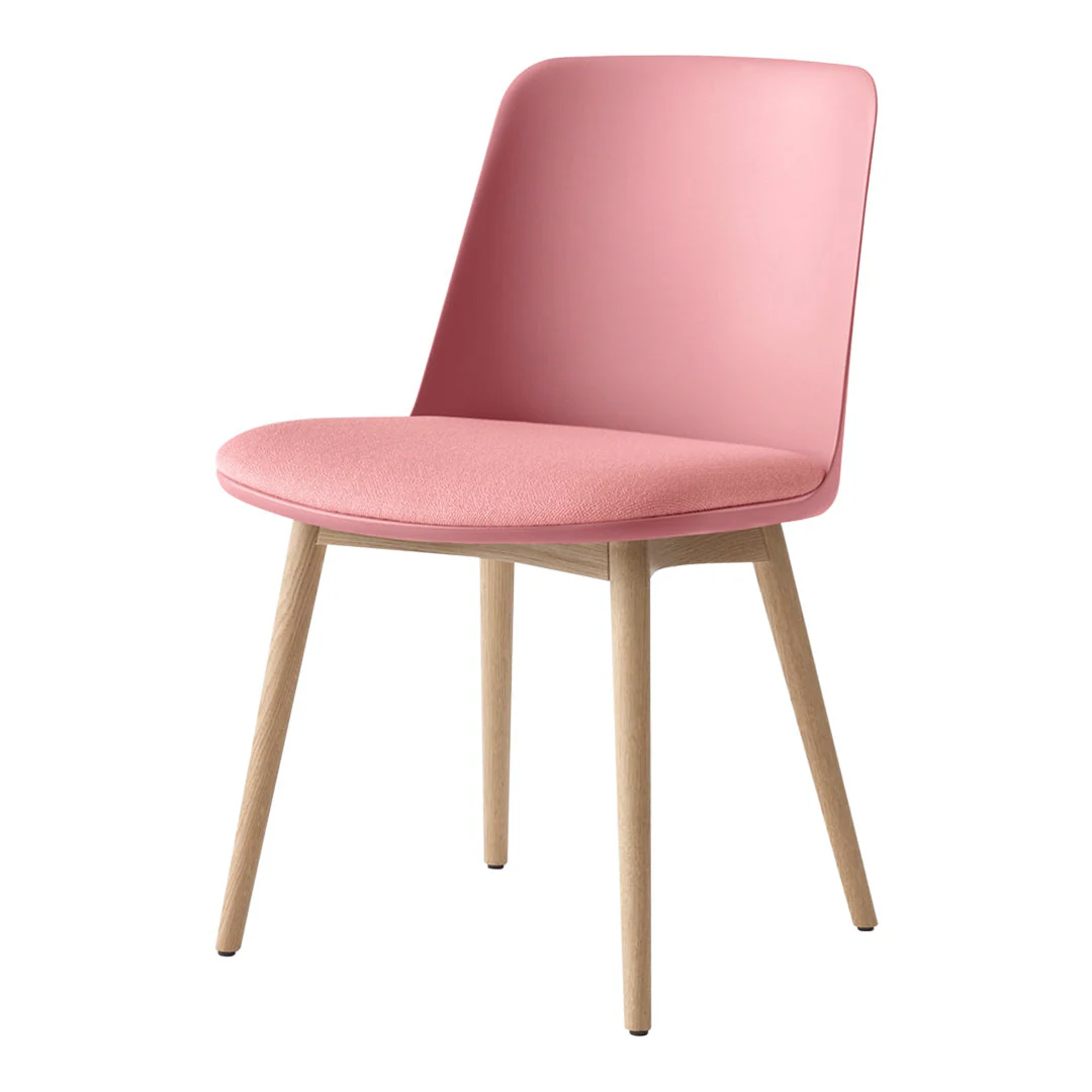 Rely HW72 Side Chair - Seat Upholstered - Oak Base - Image 2