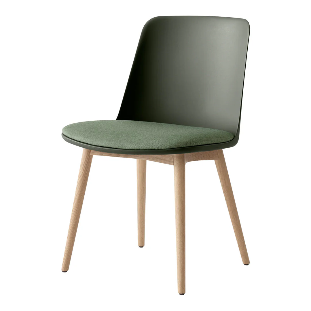 Rely HW72 Side Chair - Seat Upholstered - Oak Base - Image 4