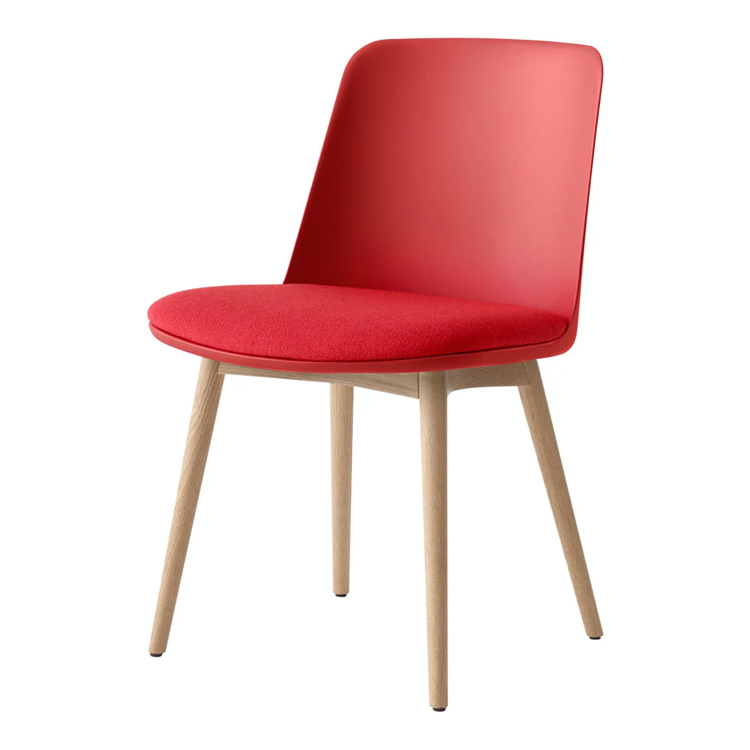 Rely HW72 Side Chair - Seat Upholstered - Oak Base - Image 5