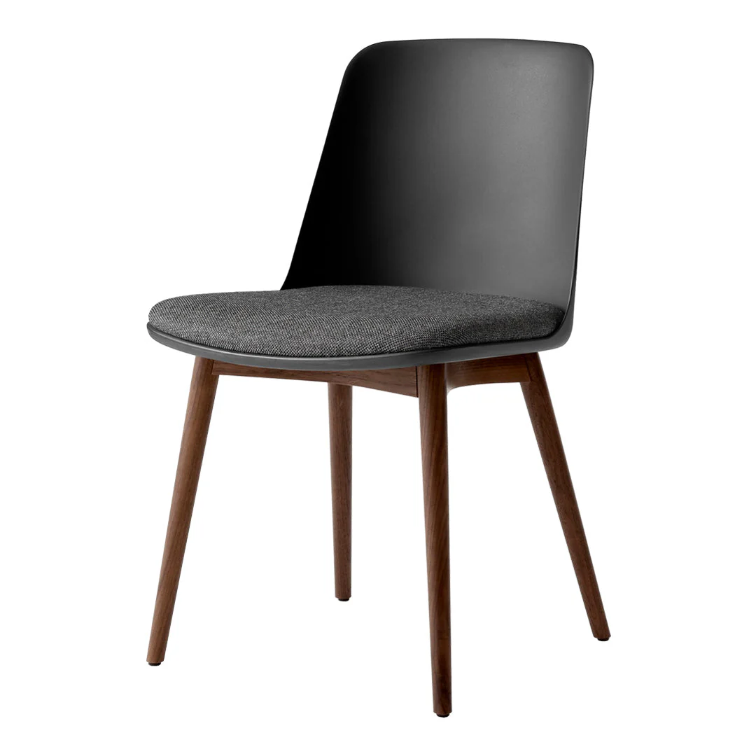 Rely HW72 Side Chair - Seat Upholstered - Walnut Base - Image 3