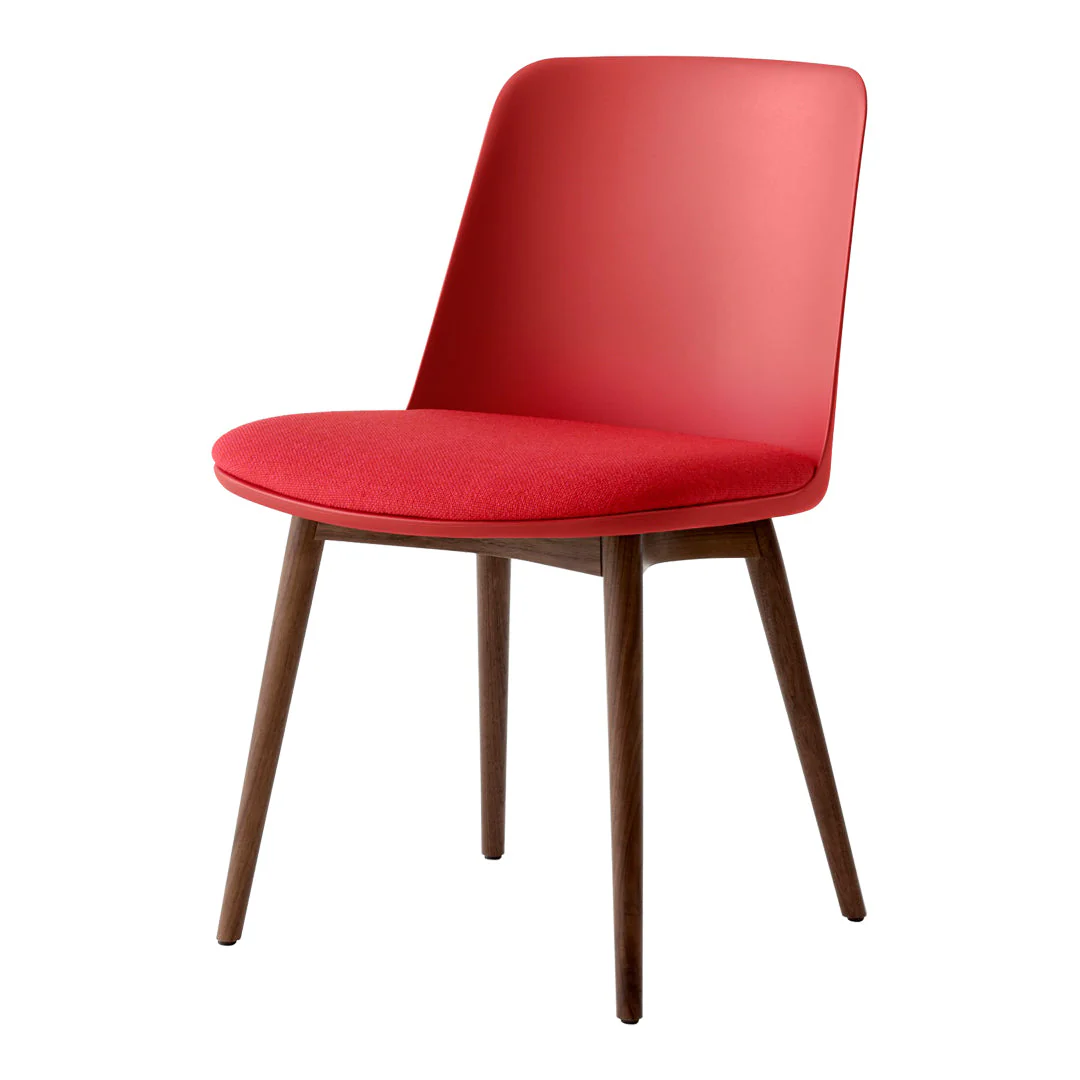 Rely HW72 Side Chair - Seat Upholstered - Walnut Base - Image 4