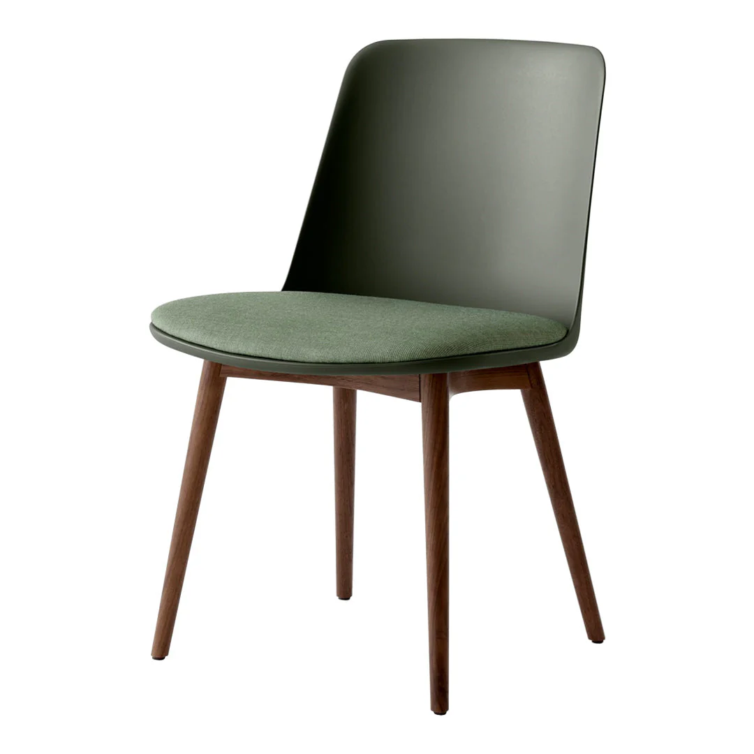 Rely HW72 Side Chair - Seat Upholstered - Walnut Base - Image 5