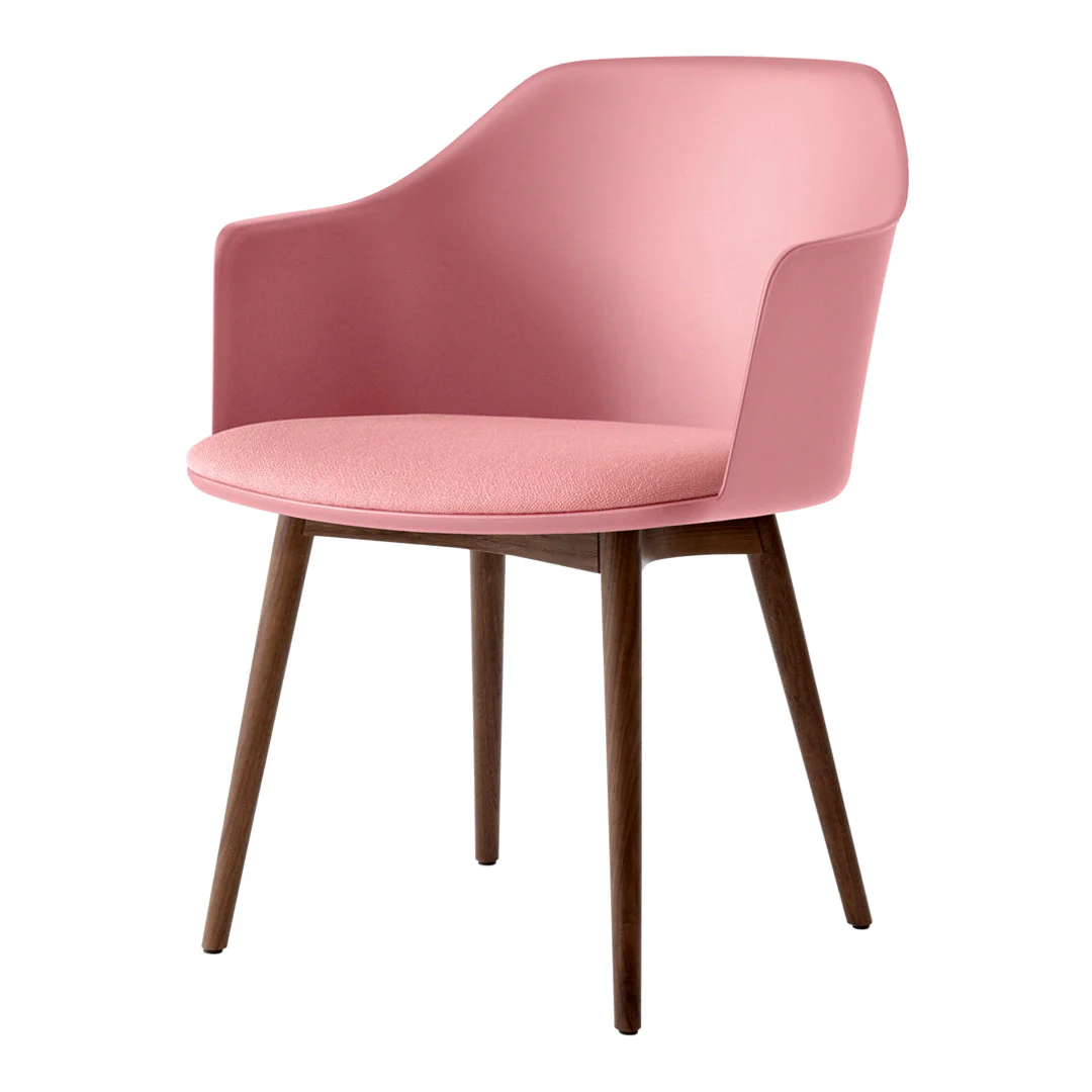 Rely HW77 Armchair - Seat Upholstered - Walnut Base - Image 4