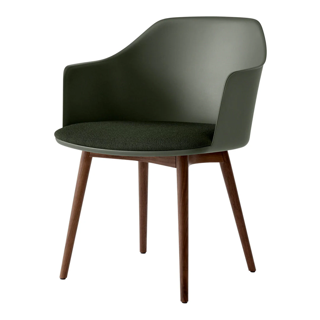Rely HW77 Armchair - Seat Upholstered - Walnut Base - Image 6