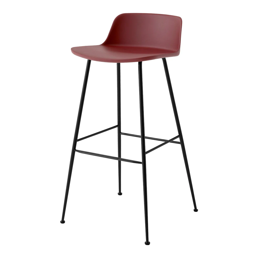 Rely HW86 Low Back Bar Stool - Tube Base - Image 3