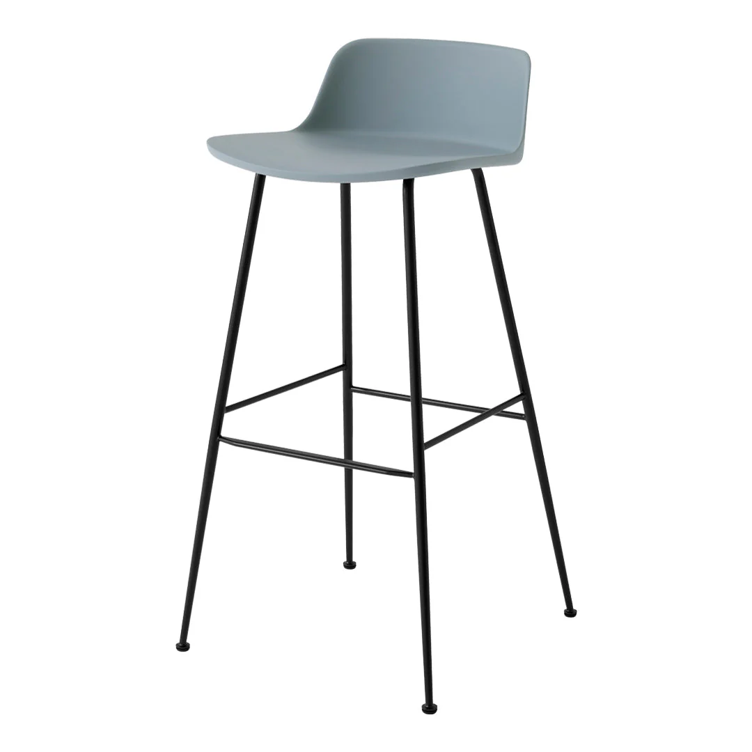 Rely HW86 Low Back Bar Stool - Tube Base - Image 9