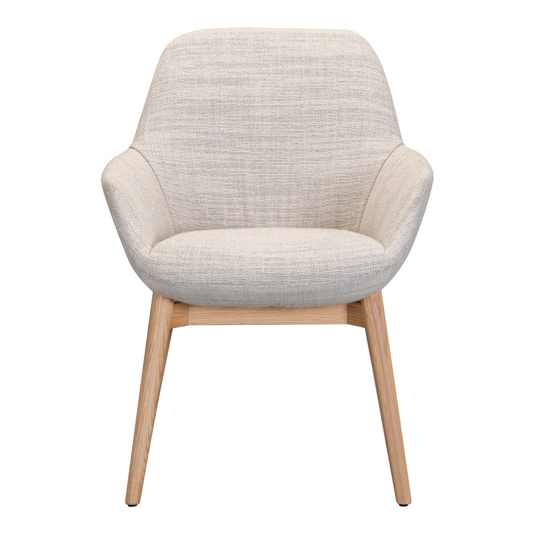 Sinum Dining Armchair - Wood Base - Image 2