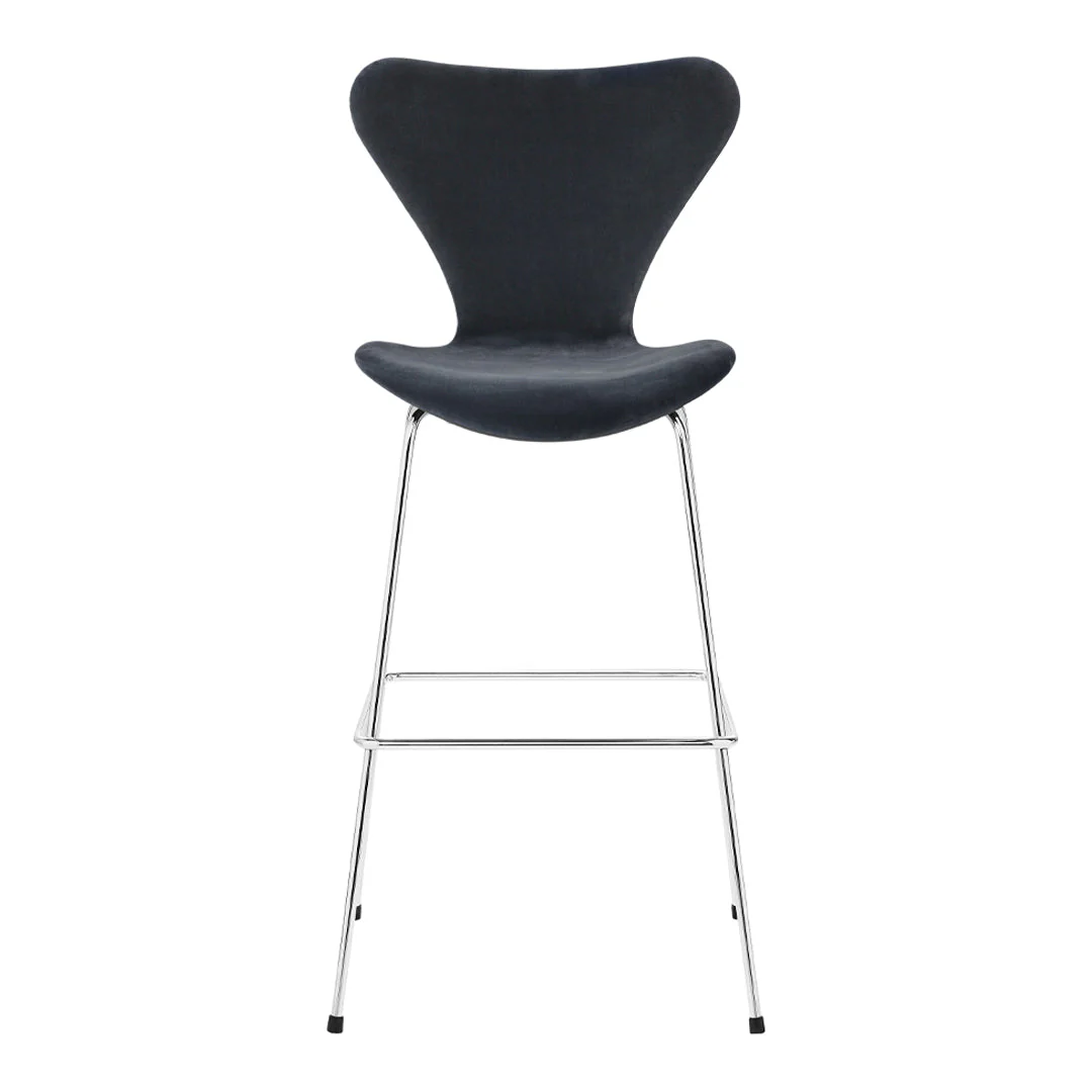 Series 7 Bar Stool - Fully Upholstered, Velvet - Image 5