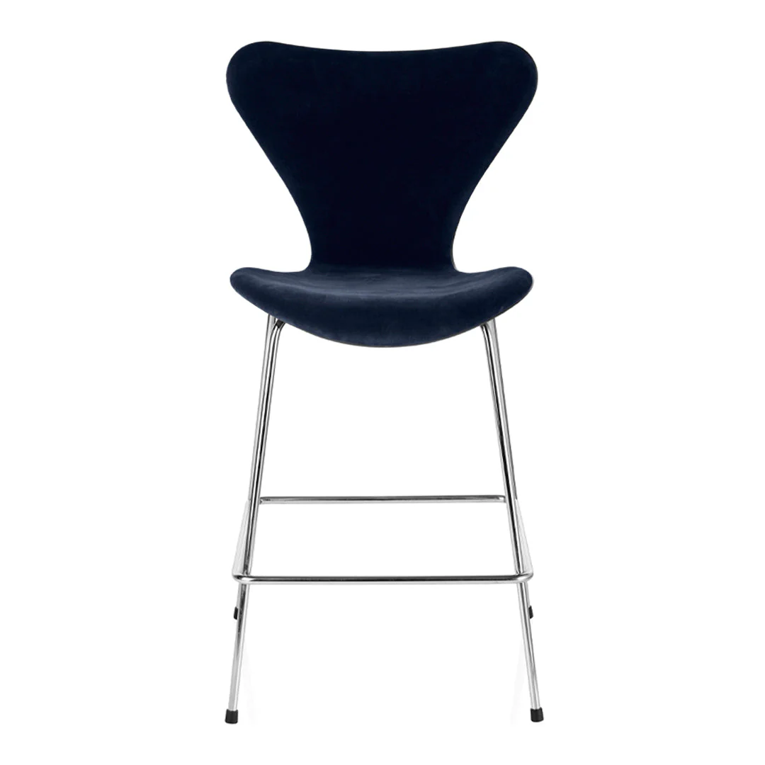 Series 7 Counter Stool - Fully Upholstered, Velvet