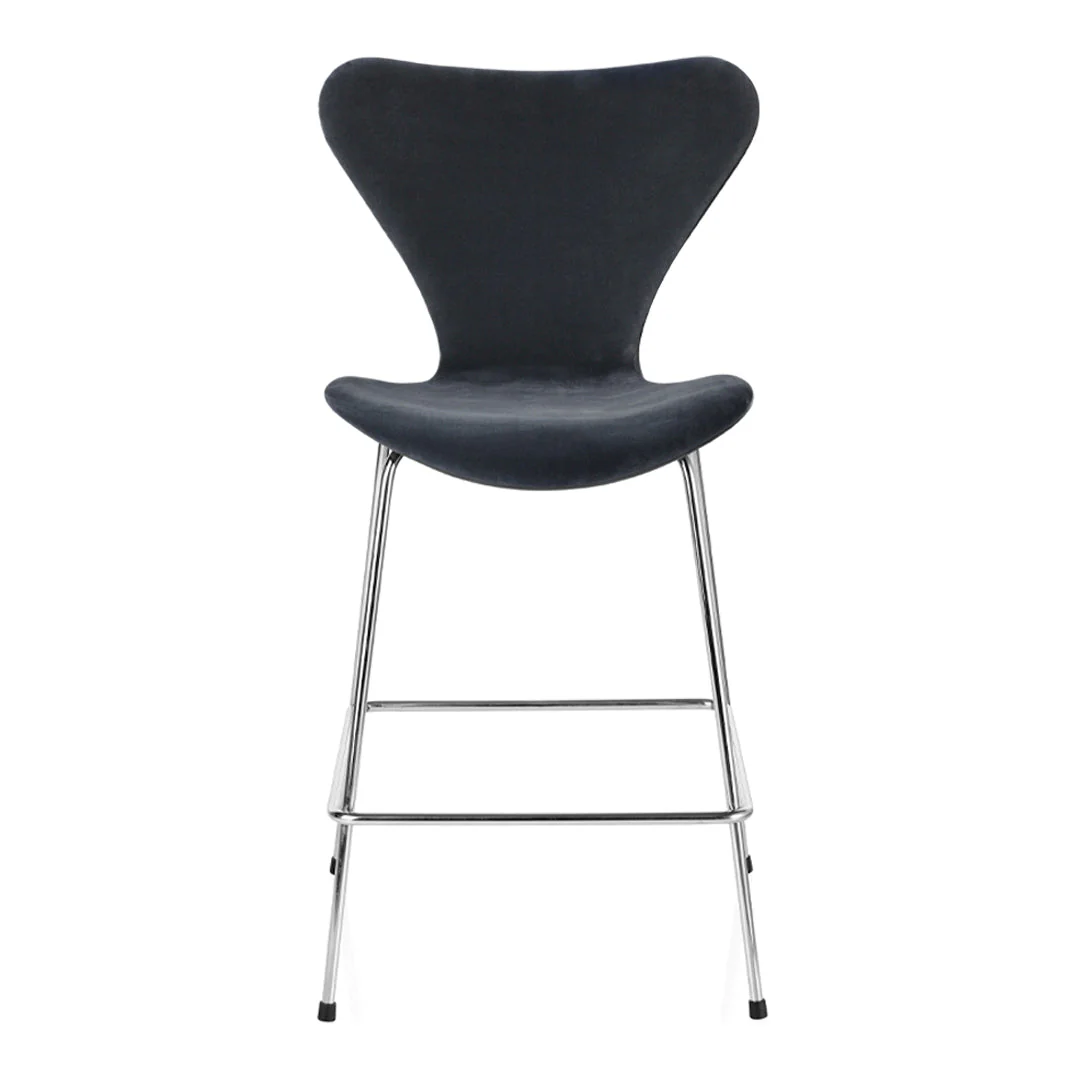 Series 7 Counter Stool - Fully Upholstered, Velvet - Image 10