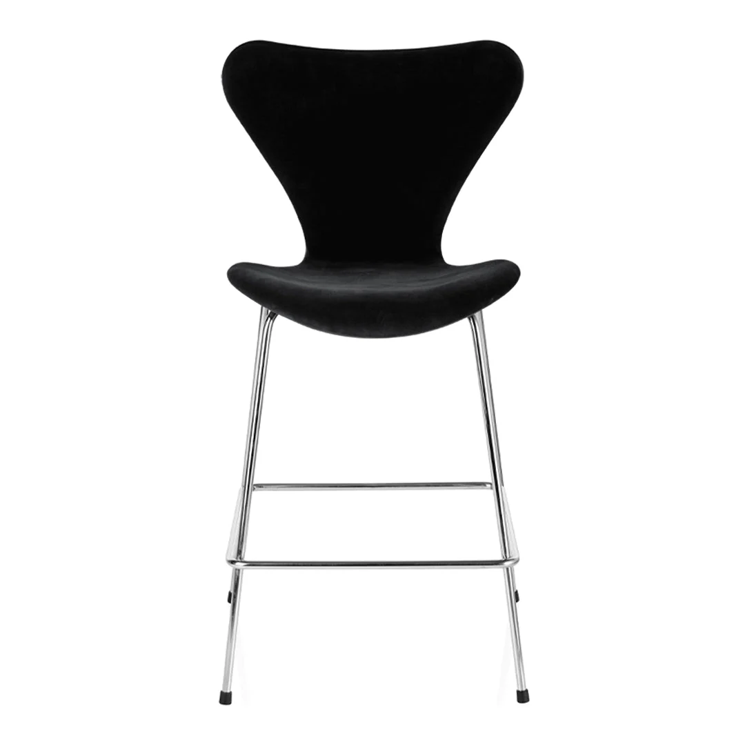 Series 7 Counter Stool - Fully Upholstered, Velvet - Image 4