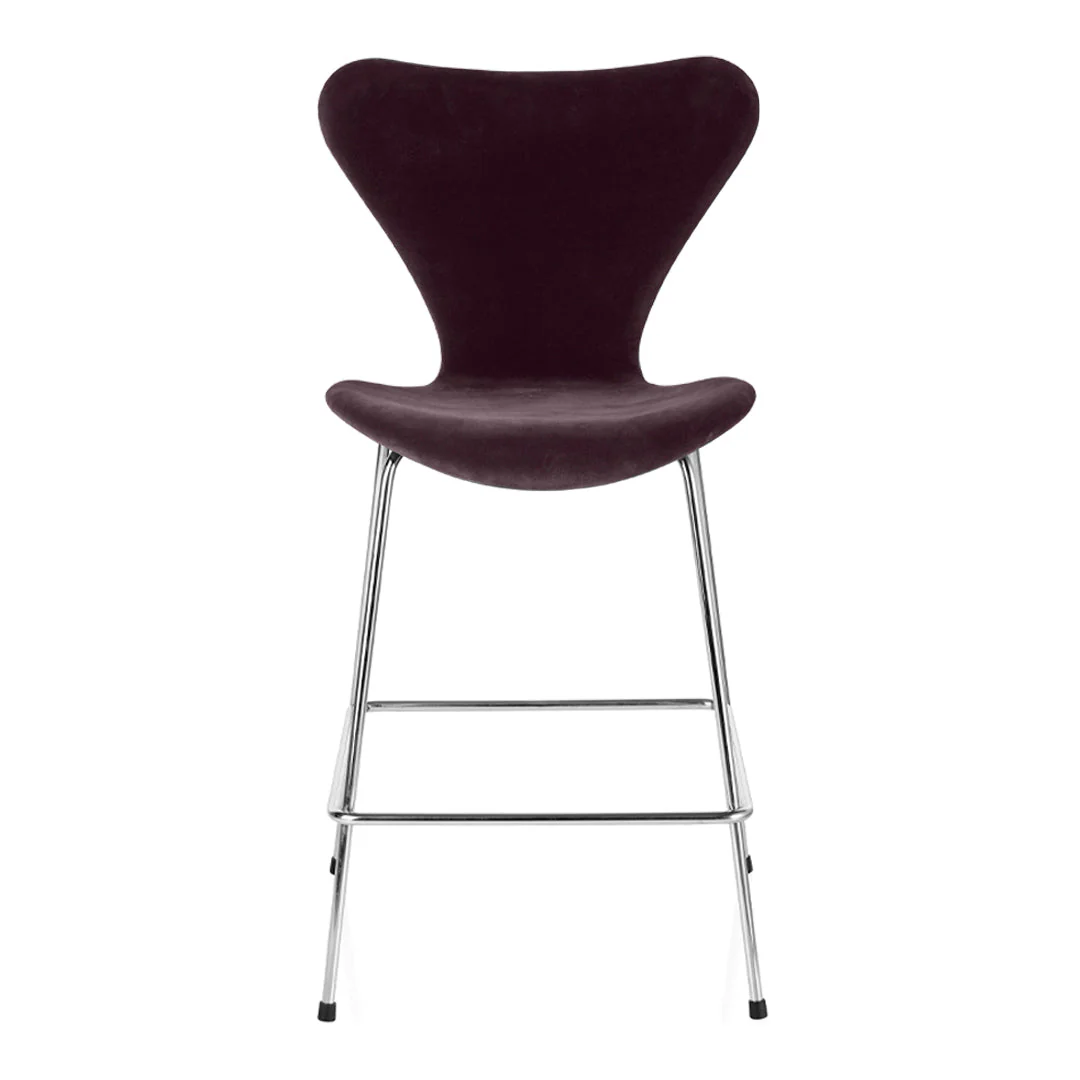 Series 7 Counter Stool - Fully Upholstered, Velvet - Image 5