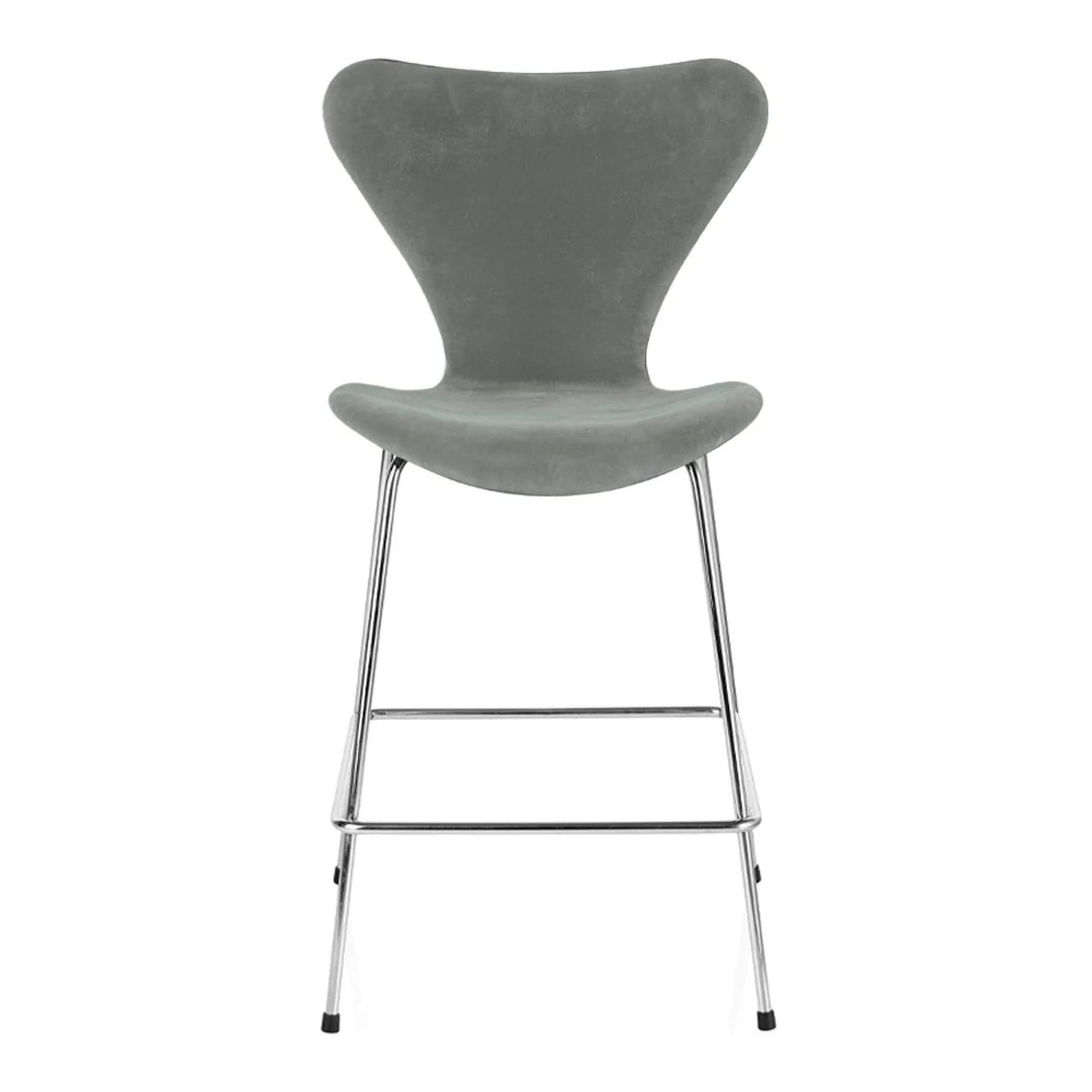 Series 7 Counter Stool - Fully Upholstered, Velvet - Image 6