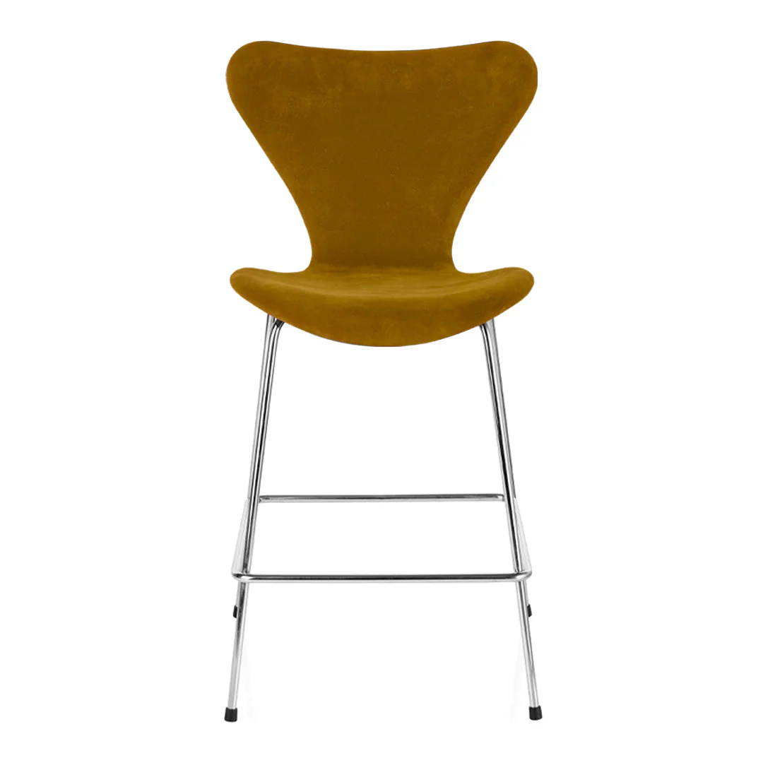 Series 7 Counter Stool - Fully Upholstered, Velvet - Image 7