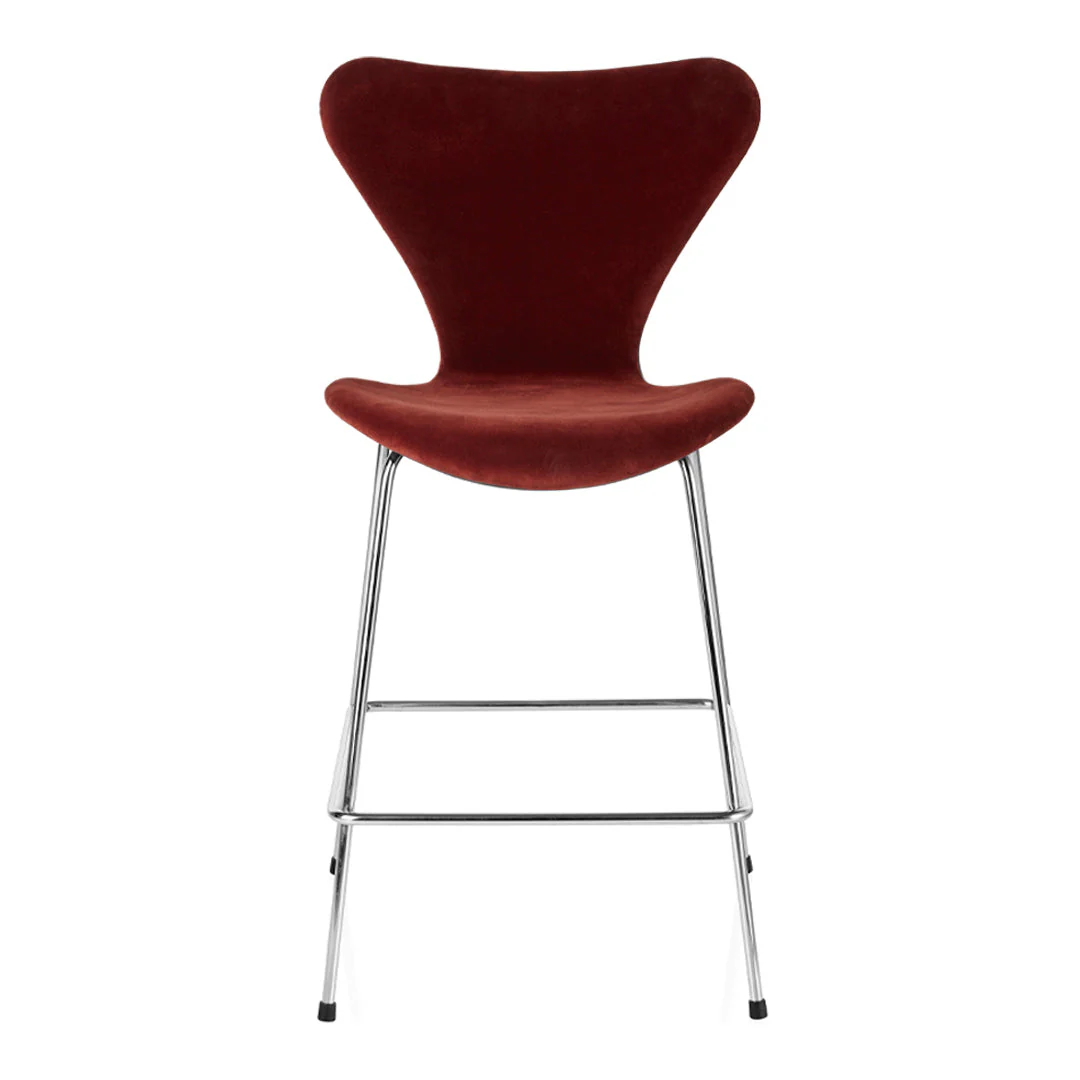 Series 7 Counter Stool - Fully Upholstered, Velvet - Image 9