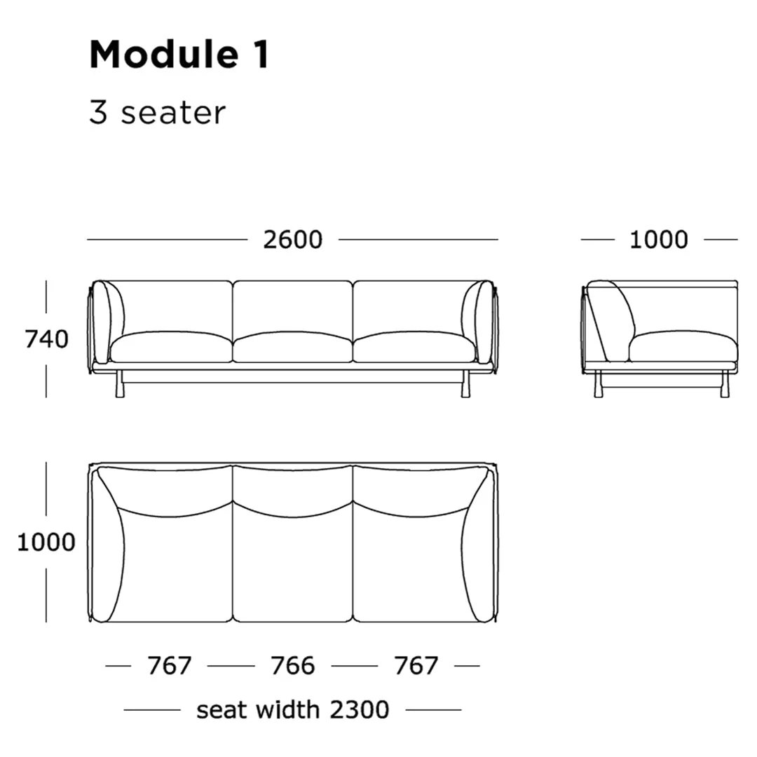 Kite Modular Sofa (Modules 1-4) - Image 35