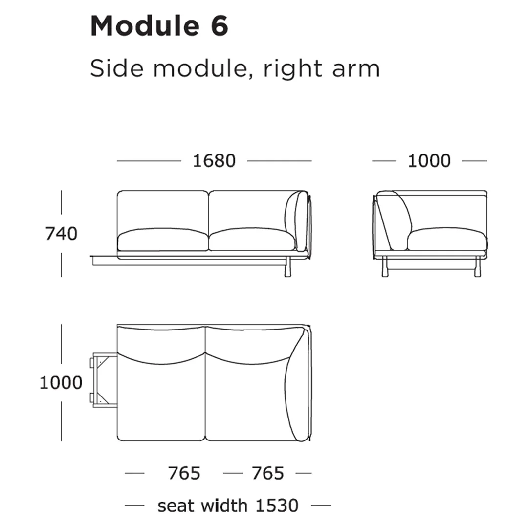 Kite Modular Sofa (Modules 5-8) - Image 9