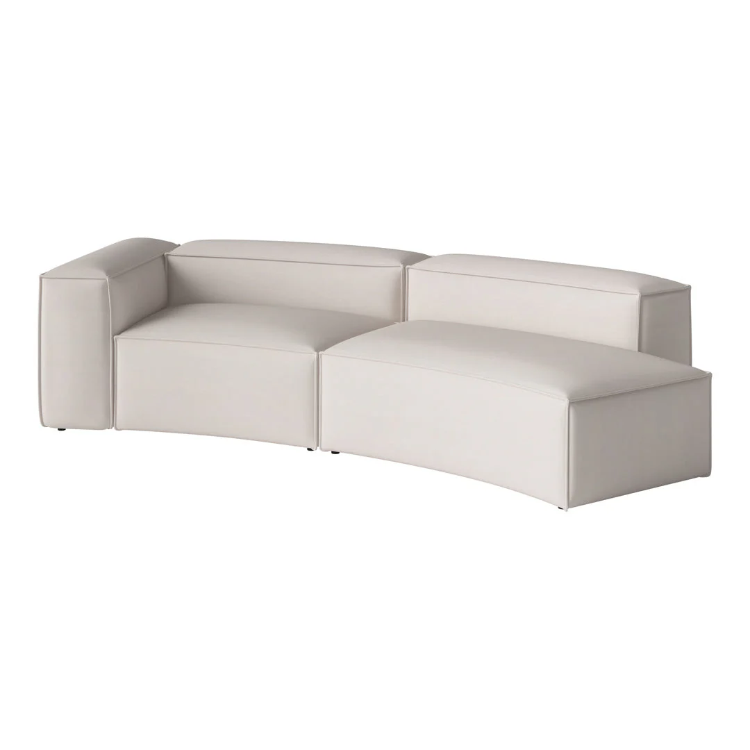 Cosima Curved 2-Seater Sofa w/ Open End - Image 12