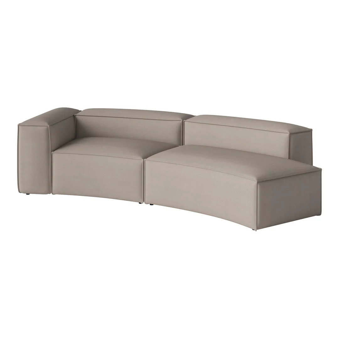 Cosima Curved 2-Seater Sofa w/ Open End - Image 13