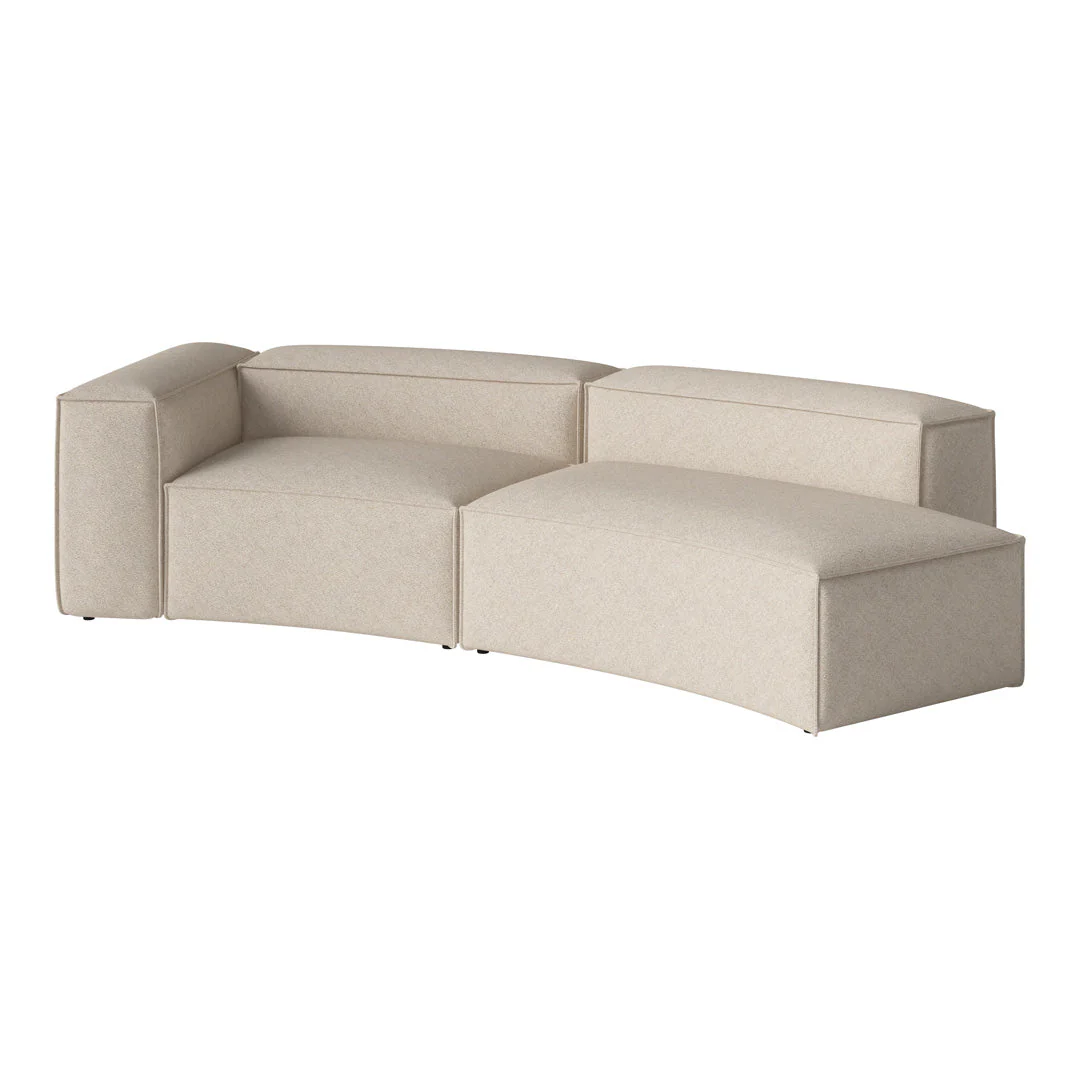 Cosima Curved 2-Seater Sofa w/ Open End - Image 17