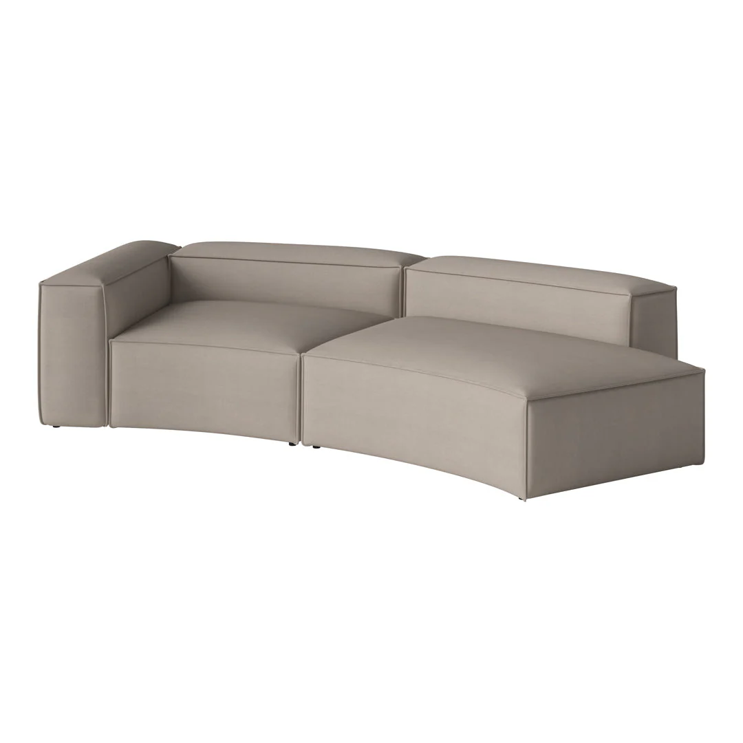 Cosima Curved 2-Seater Sofa w/ Open End - Image 25