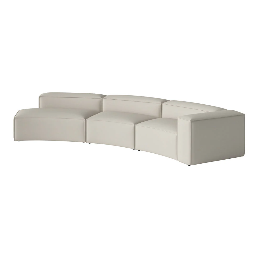 Cosima Curved 3-Seater Sofa w/ Open End - Image 10