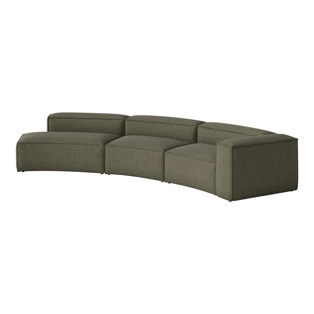 Cosima Curved 3-Seater Sofa w/ Open End - Image 11
