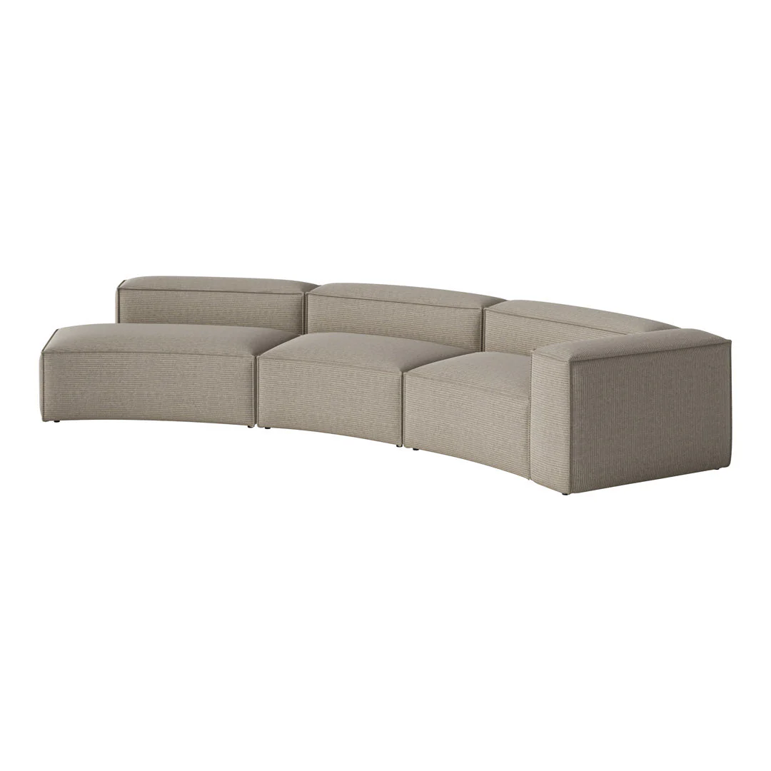 Cosima Curved 3-Seater Sofa w/ Open End - Image 12
