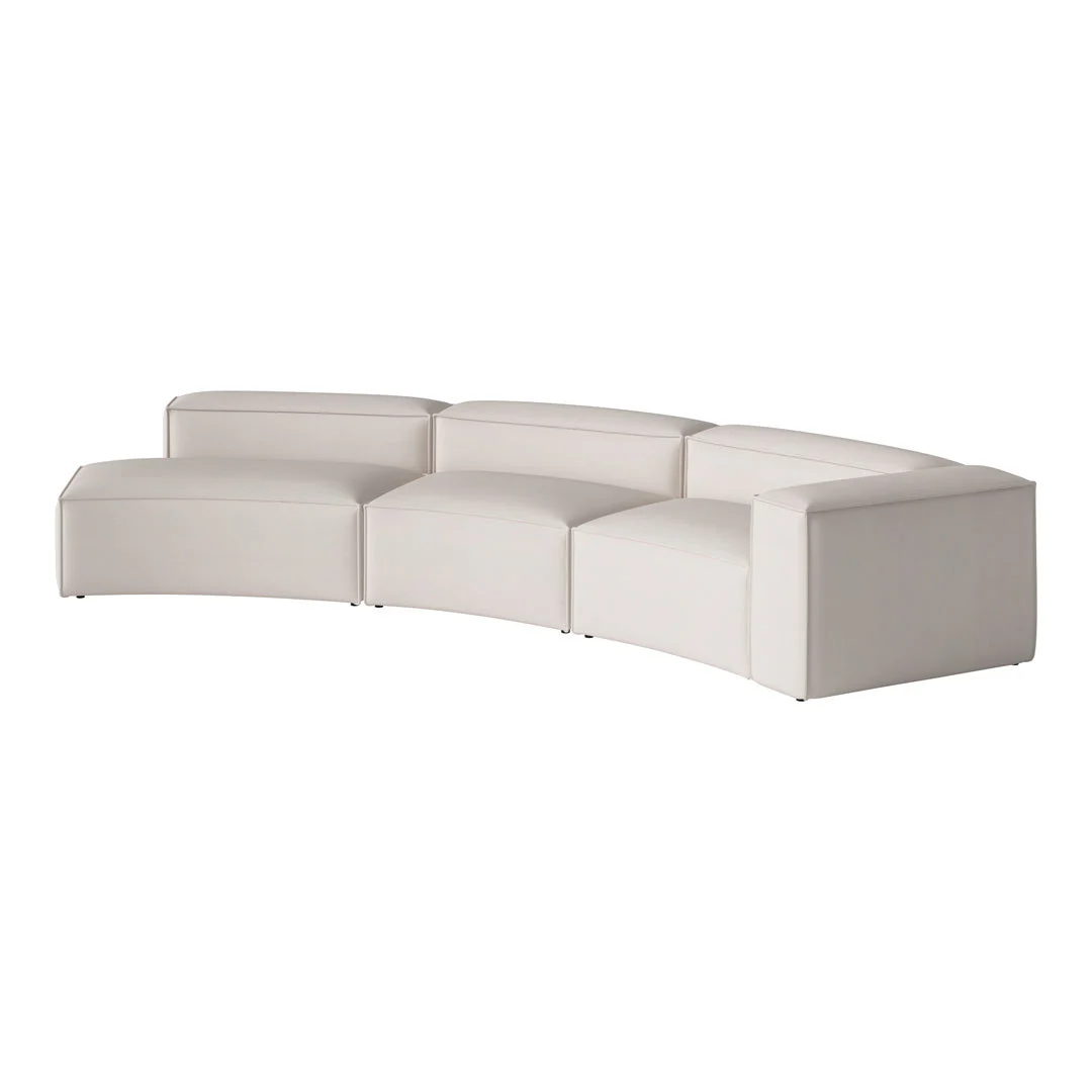 Cosima Curved 3-Seater Sofa w/ Open End - Image 13