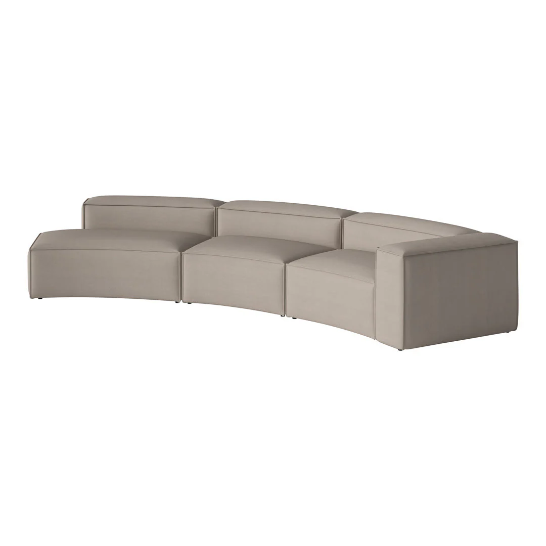 Cosima Curved 3-Seater Sofa w/ Open End - Image 14