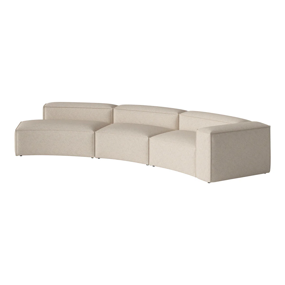 Cosima Curved 3-Seater Sofa w/ Open End - Image 15