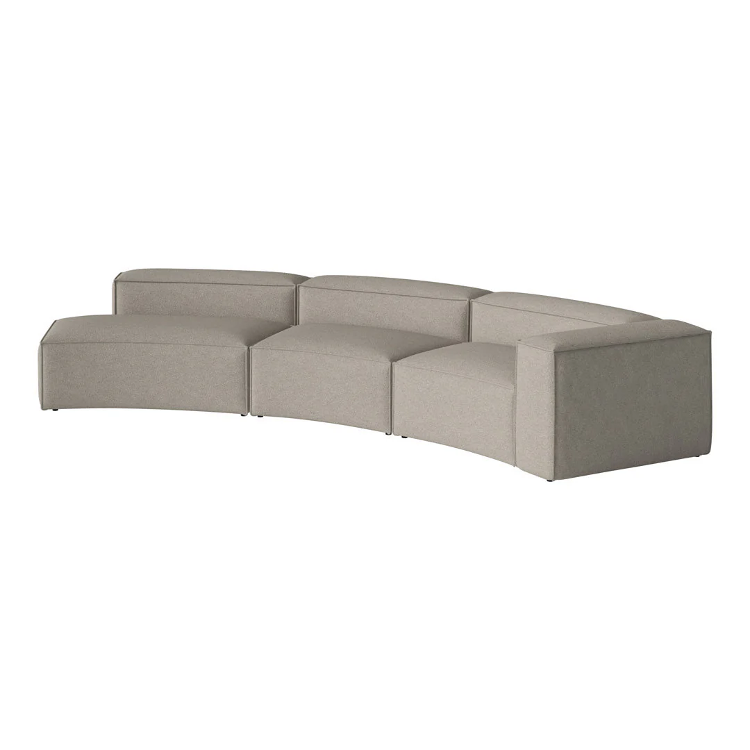 Cosima Curved 3-Seater Sofa w/ Open End - Image 16