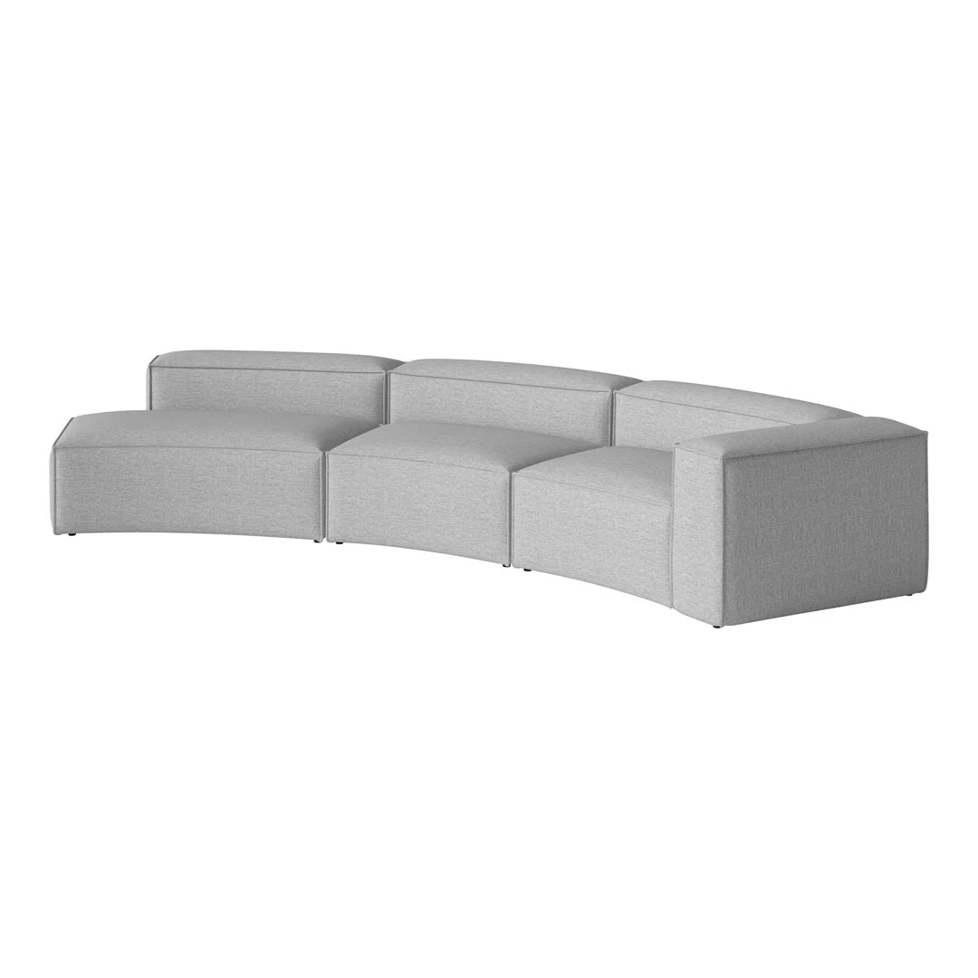 Cosima Curved 3-Seater Sofa w/ Open End - Image 17