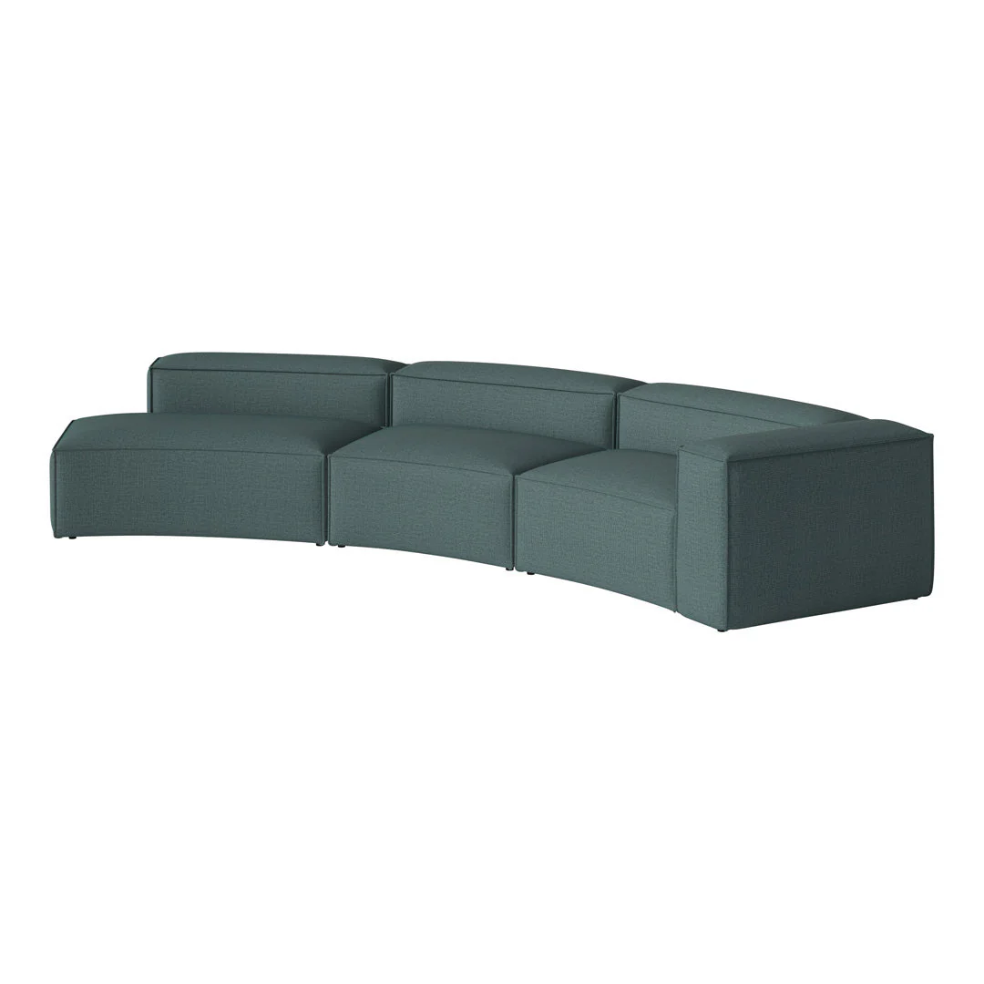 Cosima Curved 3-Seater Sofa w/ Open End - Image 18