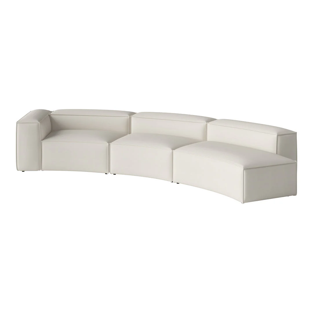 Cosima Curved 3-Seater Sofa w/ Open End - Image 21