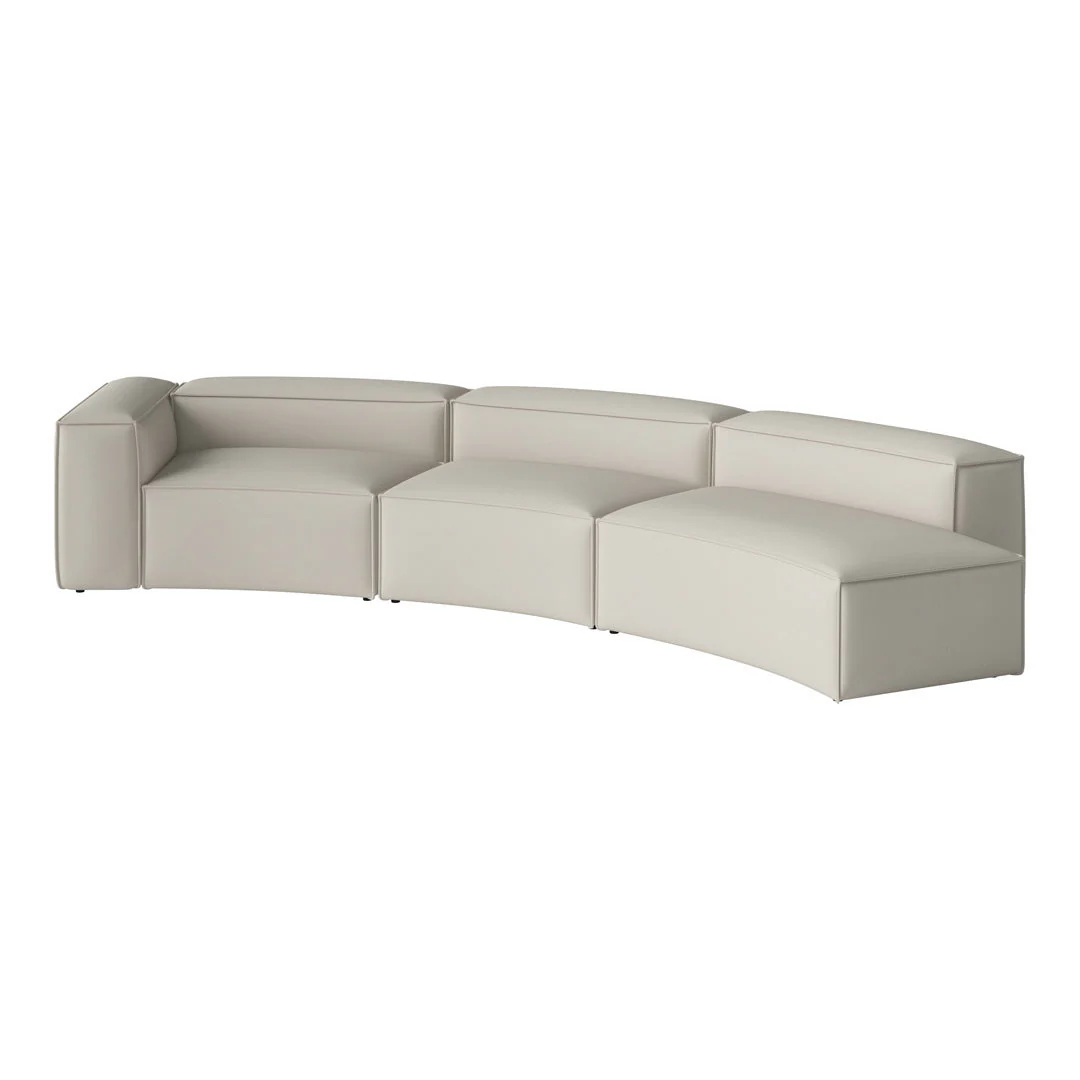 Cosima Curved 3-Seater Sofa w/ Open End - Image 22