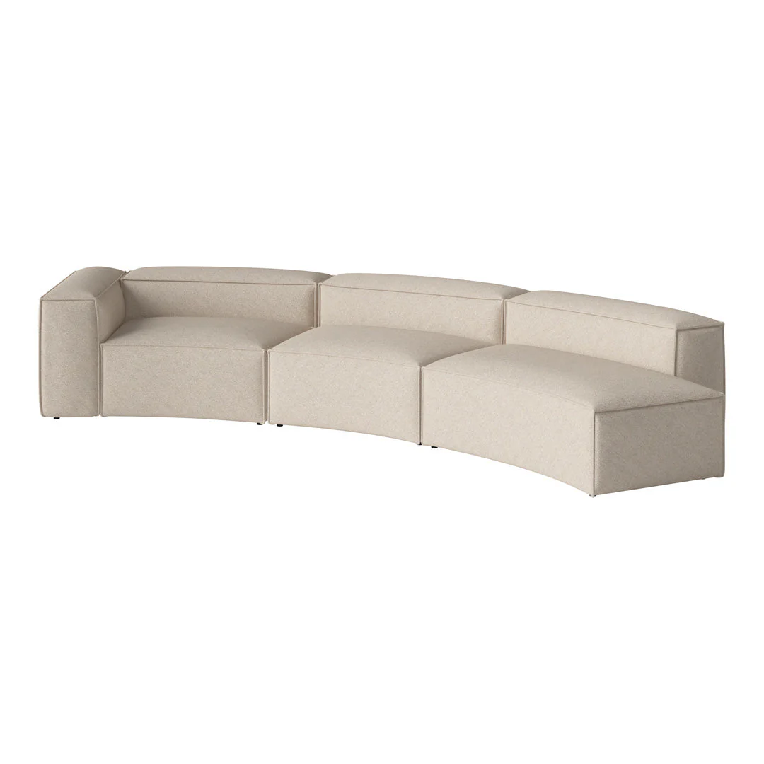 Cosima Curved 3-Seater Sofa w/ Open End - Image 27