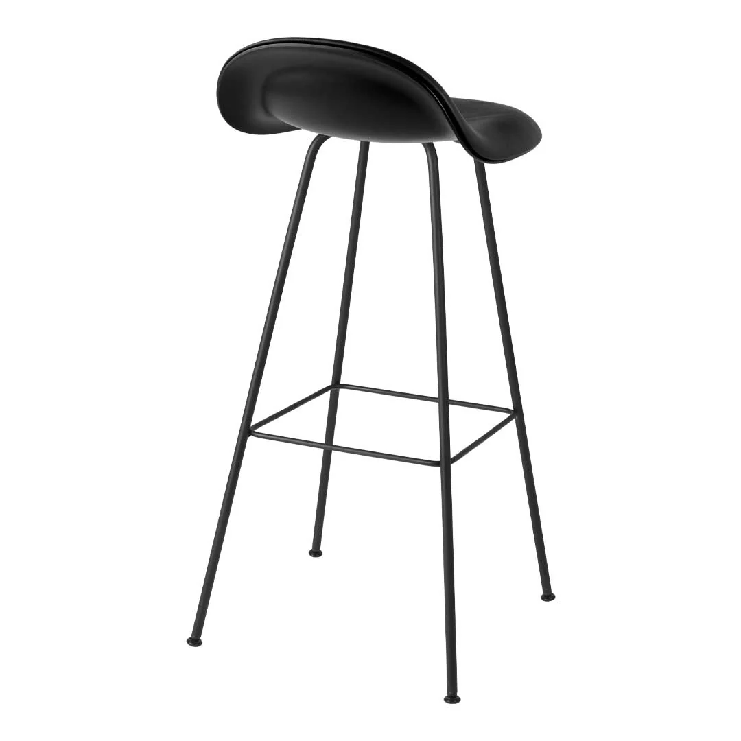 Gubi 3D Bar Stool - Front Upholstered - Center Base - Image 2
