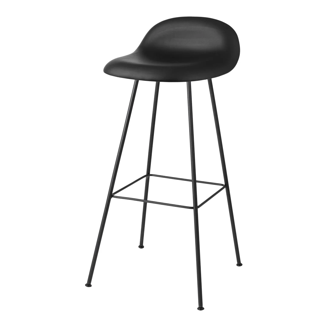 Gubi 3D Bar Stool - Fully Upholstered - Center Base