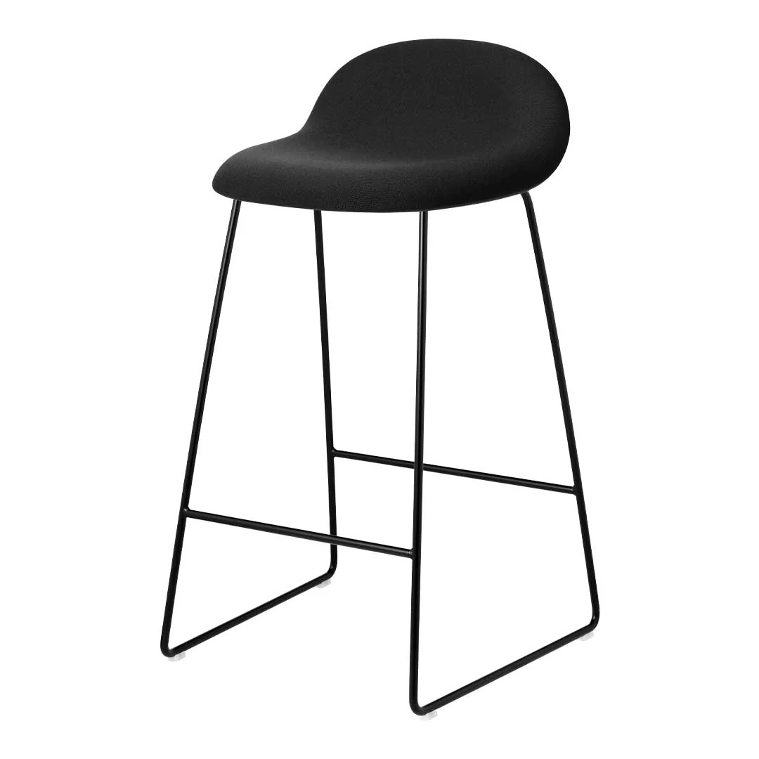 Gubi 3D Counter Stool - Front Upholstered - Sledge Base - Image 3