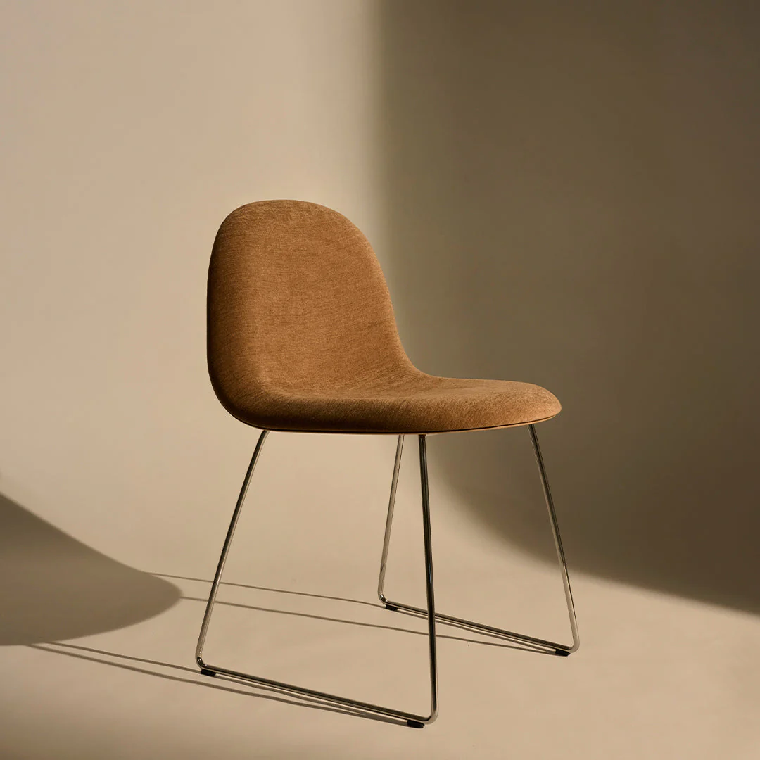 Gubi 3D Dining Chair - Sledge Base - Front Upholstered - Image 10