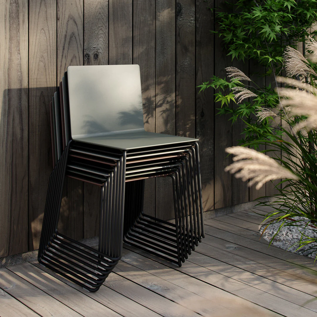 Dry Outdoor Dining Chair - Sled Base - Stackable - Image 2