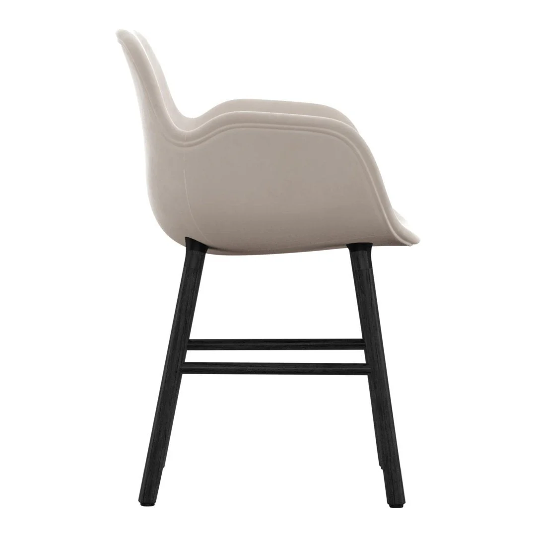 Form Armchair - Wood Legs - Upholstered - Image 13