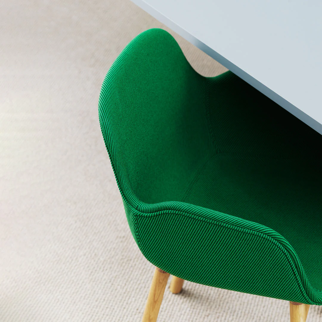Form Armchair - Wood Legs - Upholstered - Image 17