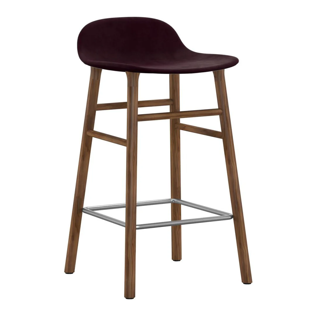 Form Counter Stool - Wood Legs - Upholstered - Image 10