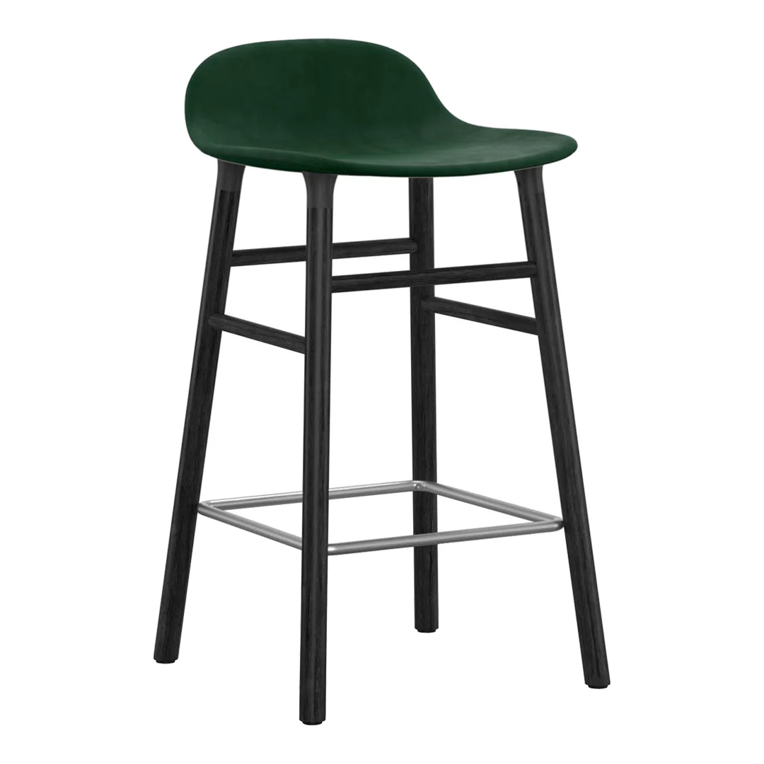 Form Counter Stool - Wood Legs - Upholstered - Image 12